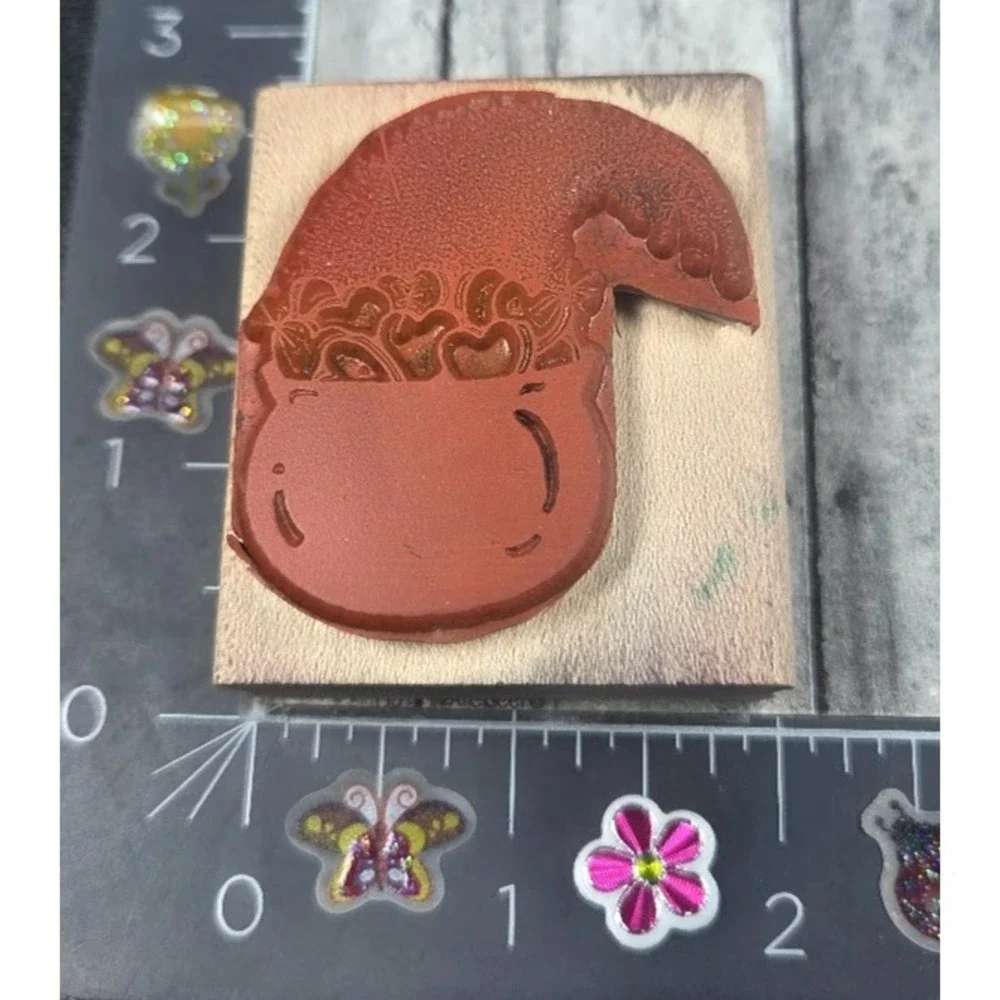 Stampin' Up! Pot of Gold Rainbow St. Patricks Hearts Rubber Stamp Wood #G12